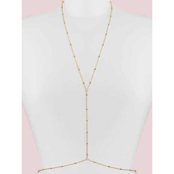 🆕 Women Gold Rhinestone Peal Back Chain Necklace Lingerie Waist Belly Jewelry - Picture 5 of 6